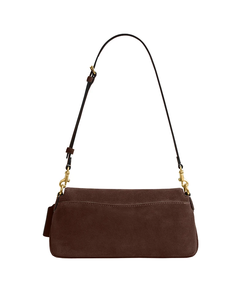 Coach Suede Jet Leather Small Shoulder Bag