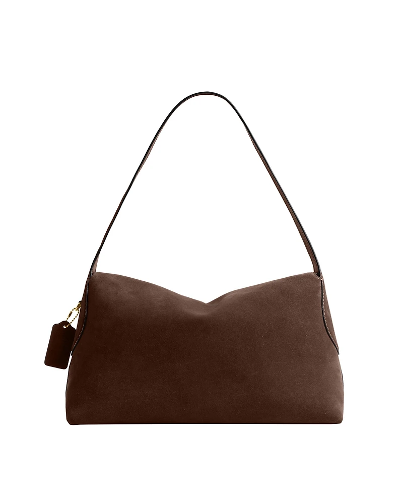 Coach Suede Chelsea Large Leather Shoulder Handbag