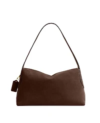 Coach Suede Chelsea Large Leather Shoulder Handbag