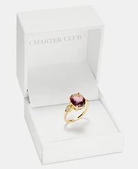 Charter Club Purple Crystal Oval Ring, Macy's Exclusive