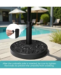 Pellebant 30 lbs Heavy Duty Patio Market Round Concrete Umbrella Base