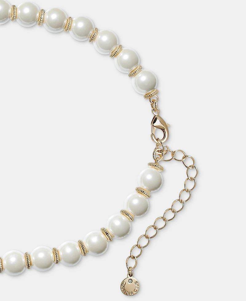 Charter Club Faux-Pearl and Glass Stone Pendant Necklace, Macy's Exclusive