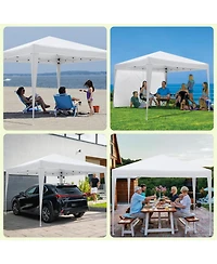 homfan Pop Up Canopy Tent – 6 Sidewalls, Heavy Duty Commercial Outdoor, Wind and Waterproof with Storage Bag for Wedding or Party