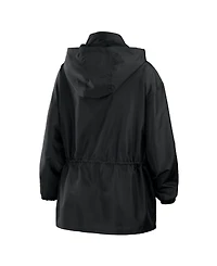 Wear by Erin Andrews Women's Black Atlanta Braves Full-Zip Windbreaker Hoodie Jacket