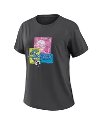 Wear by Erin Andrews Women's Charcoal Texas Rangers Domestic Box Color Boyfriend T-Shirt