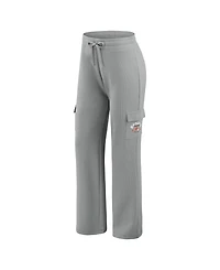 Wear by Erin Andrews Women's 2-Piece Gray Cleveland Browns Waffle-Knit Long Sleeve Hooded Shirt & Pants Lounge Set