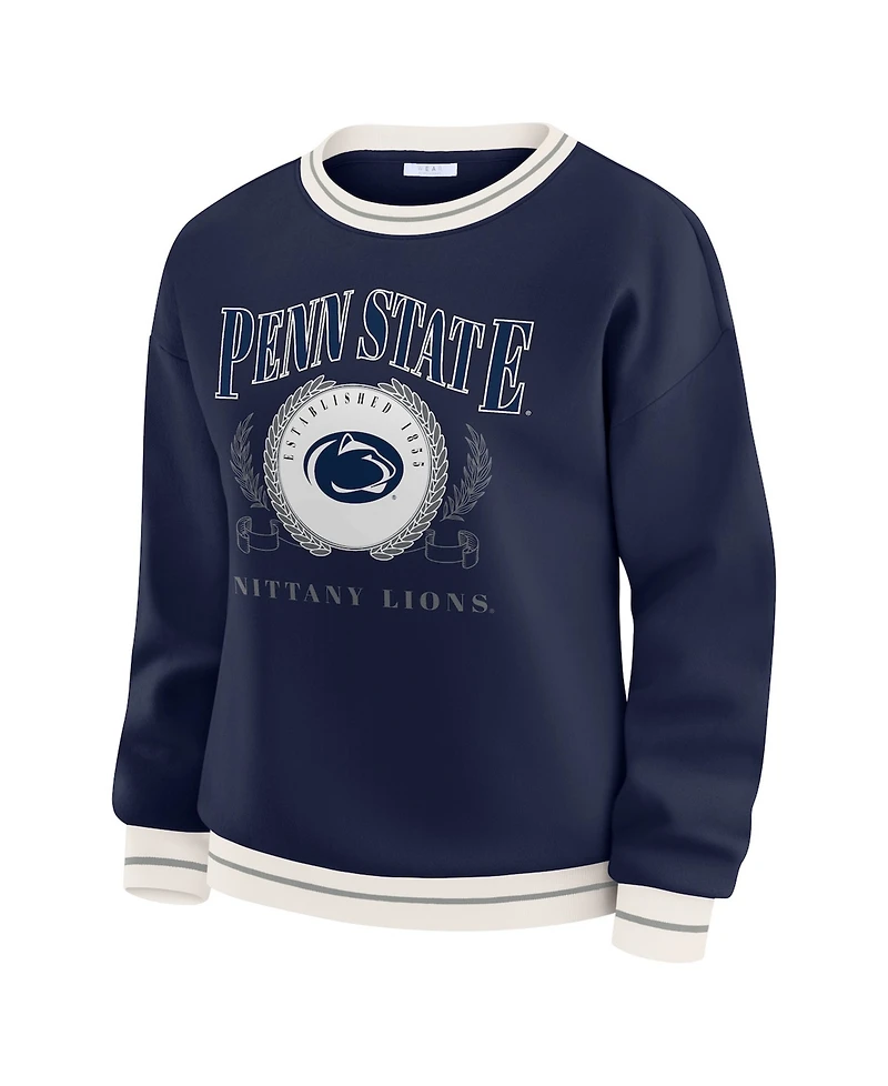 Wear by Erin Andrews Women's Navy Penn State Nittany Lions Seal Sweatshirt