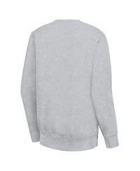 G-iii 4Her by Carl Banks Women's Heather Gray Sacramento Kings Heart Graphic Fleece Pullover Sweatshirt