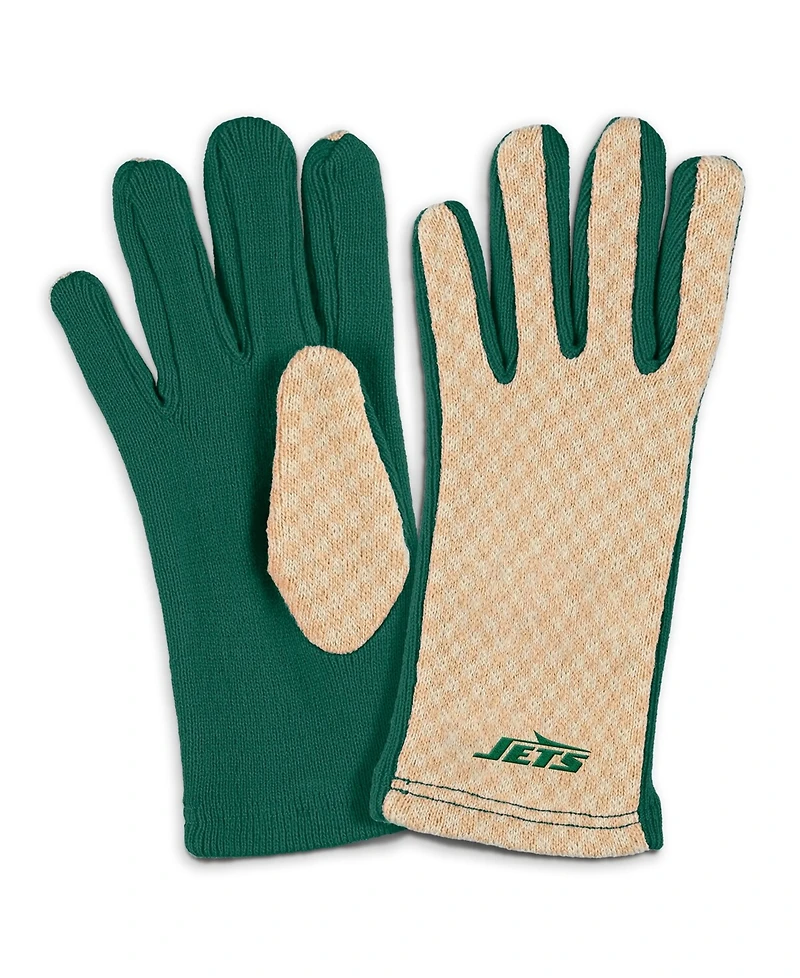 Wear by Erin Andrews Women's New York Jets Tonal Microcheck Scarf Glove Set