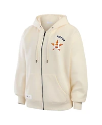 Wear by Erin Andrews Women's Cream Houston Astros Full-Zip Hoodie