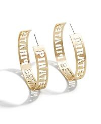 Wear by Erin Andrews x Baublebar Pittsburgh Pirates Large Cutout Hoop Earrings