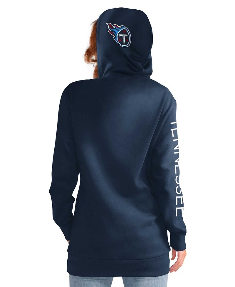 G-iii 4Her by Carl Banks Women's Navy Tennessee Titans Extra Inning Pullover Hoodie