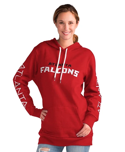 G-iii 4Her by Carl Banks Women's Red Atlanta Falcons Extra Inning Pullover Hoodie