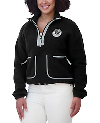 Wear by Erin Andrews Women's Black Las Vegas Raiders Polar Fleece Half-Zip Jacket