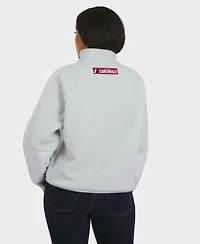 Wear by Erin Andrews Women's White Arizona Cardinals Polar Fleece Half-Zip Jacket