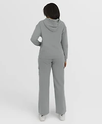 Wear by Erin Andrews Women's 2-Piece Gray Arizona Cardinals Waffle-Knit Long Sleeve Hooded Shirt & Pants Lounge Set