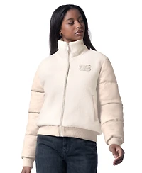 G-iii 4Her by Carl Banks Women's Cream Cincinnati Bengals Cheerleader Sherpa Full-Zip Jacket