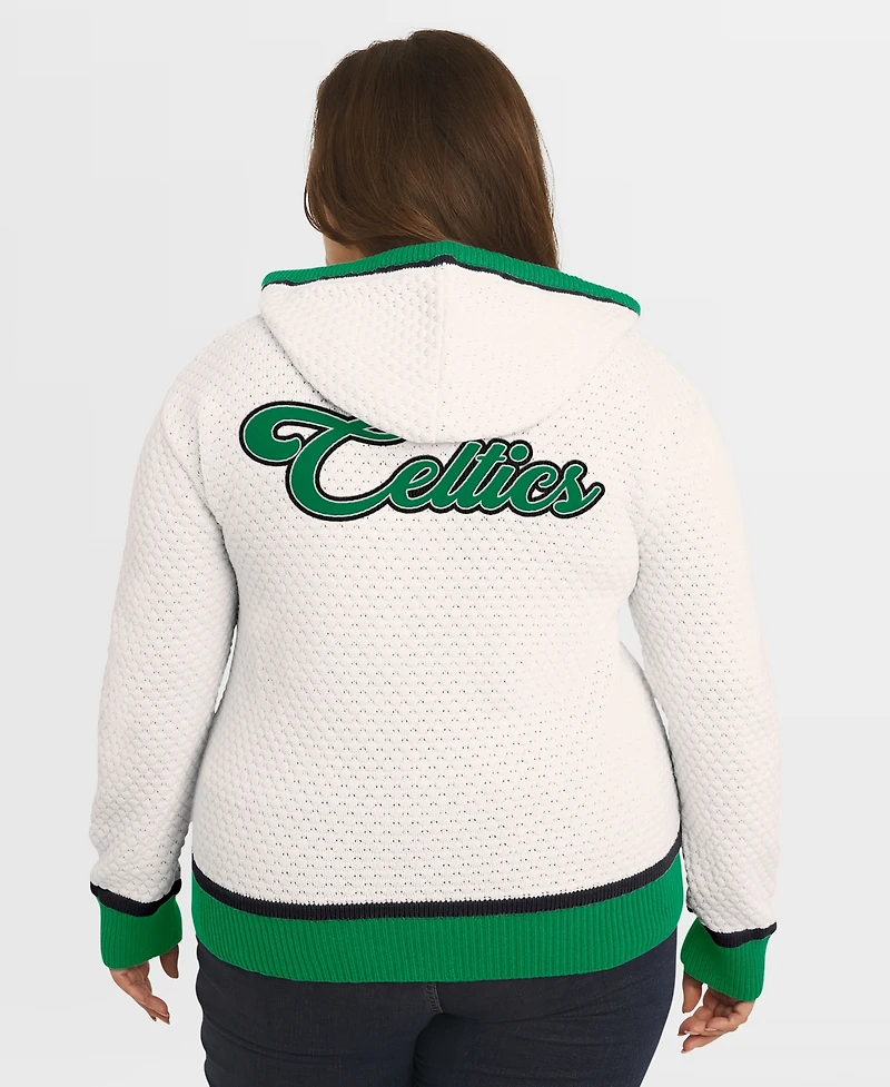 Wear by Erin Andrews Women's Cream Boston Celtics Plus Hoodie