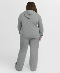 Wear by Erin Andrews Women's 2-Piece Gray Philadelphia Phillies Plus Waffle-Knit Long-Sleeve Hoodie & Lounge Pant Set