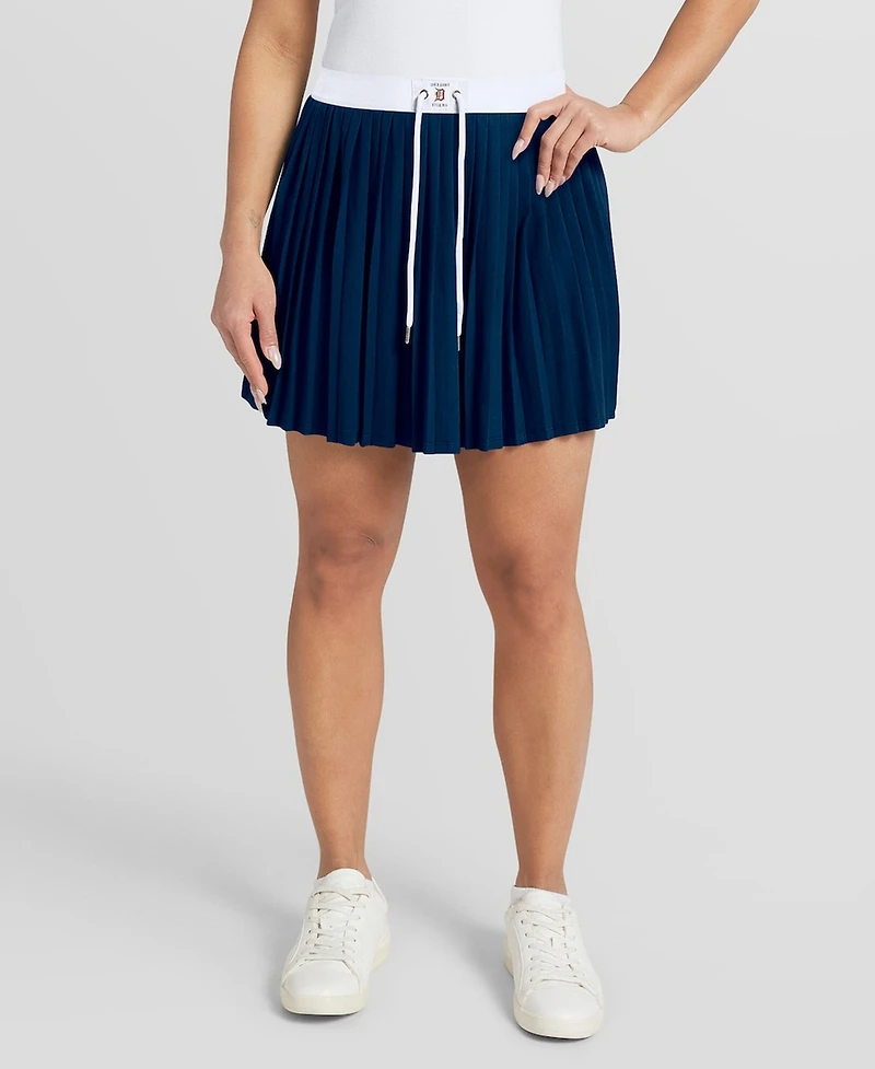 Wear by Erin Andrews Women's Navy Detroit Tigers Pleated Skort