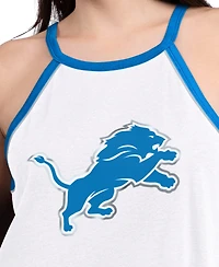 G-iii 4Her by Carl Banks Women's White Detroit Lions Redemption Win Slub Tank Top