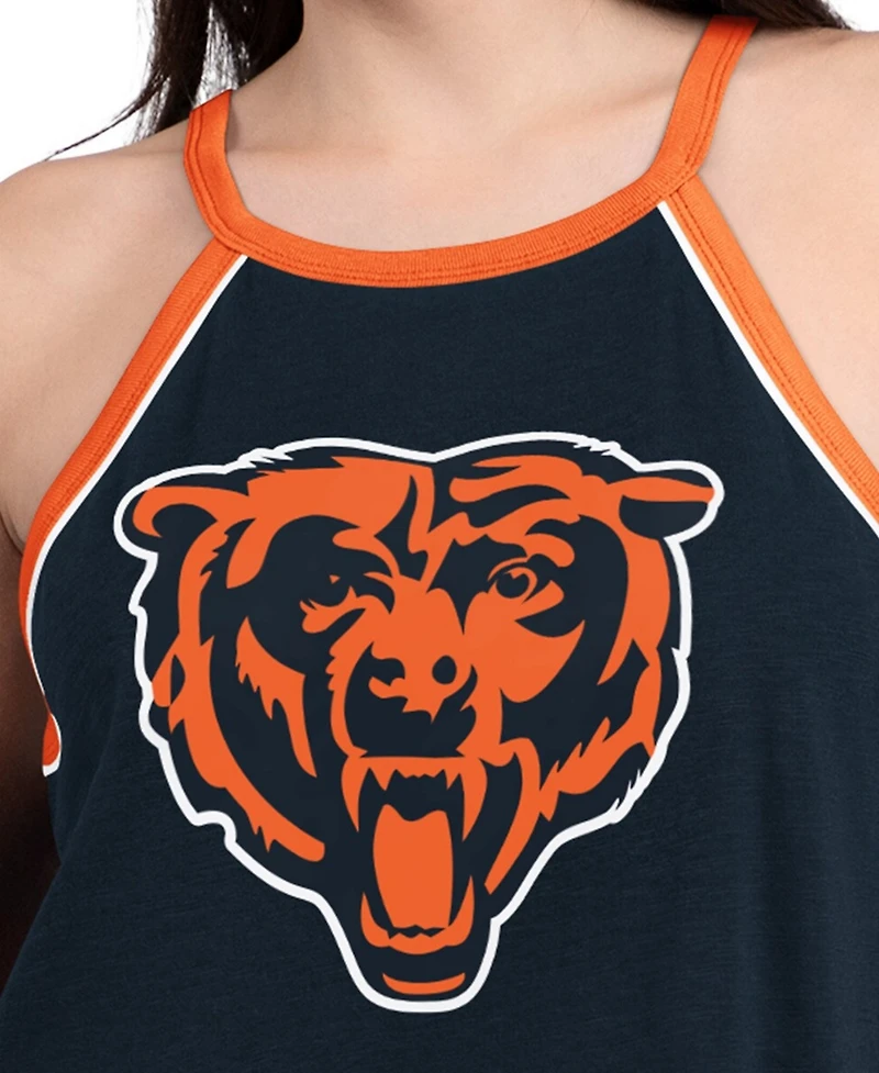 G-iii 4Her by Carl Banks Women's Navy Chicago Bears Redemption Win Slub Tank Top