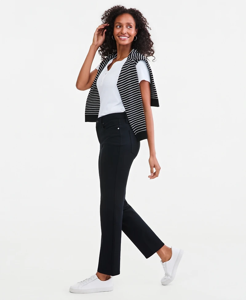 Style & Co Women's High-Rise Straight-Leg Ponte Pants, Macy's Exclusive