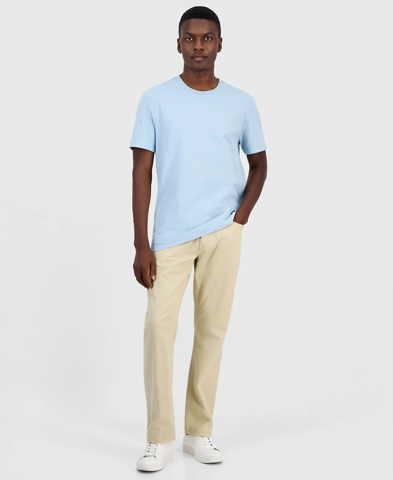 Alfani Men's Short-Sleeve Textured Mercerized T-Shirt, Macy's Exclusive