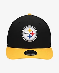 New Era Big Boys and Girls Black/Gold Pittsburgh Steelers 2026 Nfl Draft Pre-Curved 9FIFTY Snapback Hat