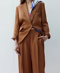 Mango Women's Straight-Fit Suit Pants