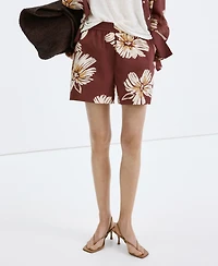 Mango Women's Printed Cotton-Blend Shorts