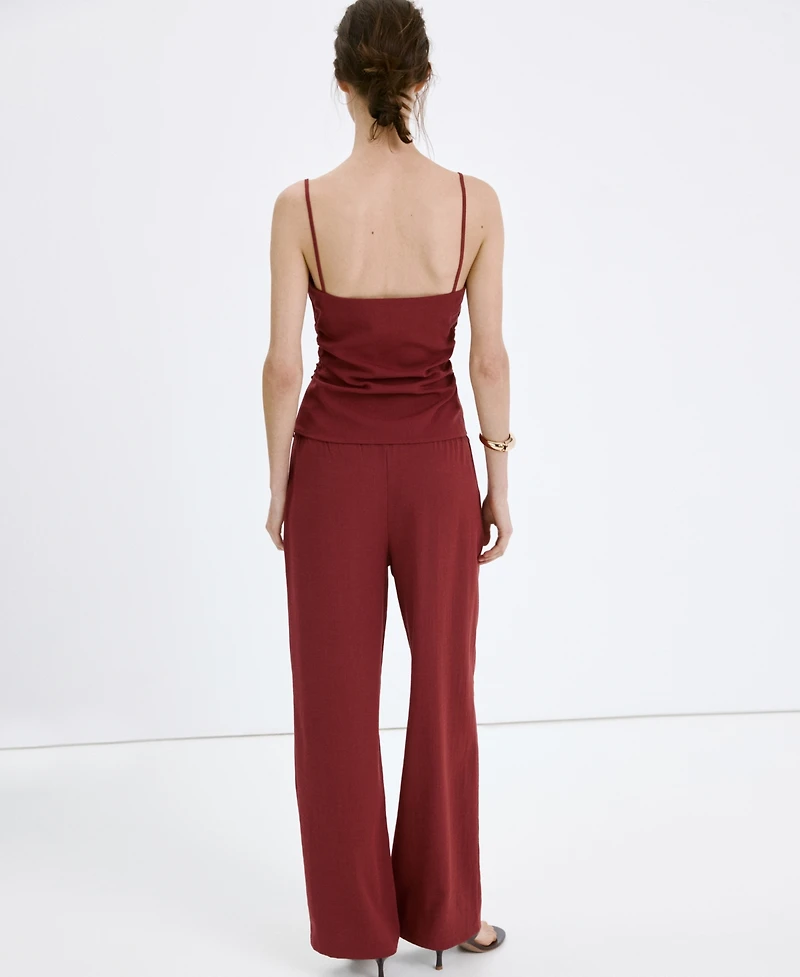 Mango Women's Bow Straight Pants
