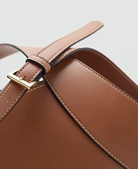 Mango Women's Large Faux-Leather Shoulder Bag