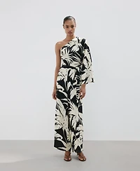 Mango Women's Asymmetrical Flared-Sleeve Jumpsuit