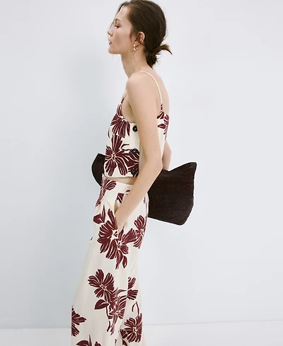 Mango Women's Floral-Printed Tank Top