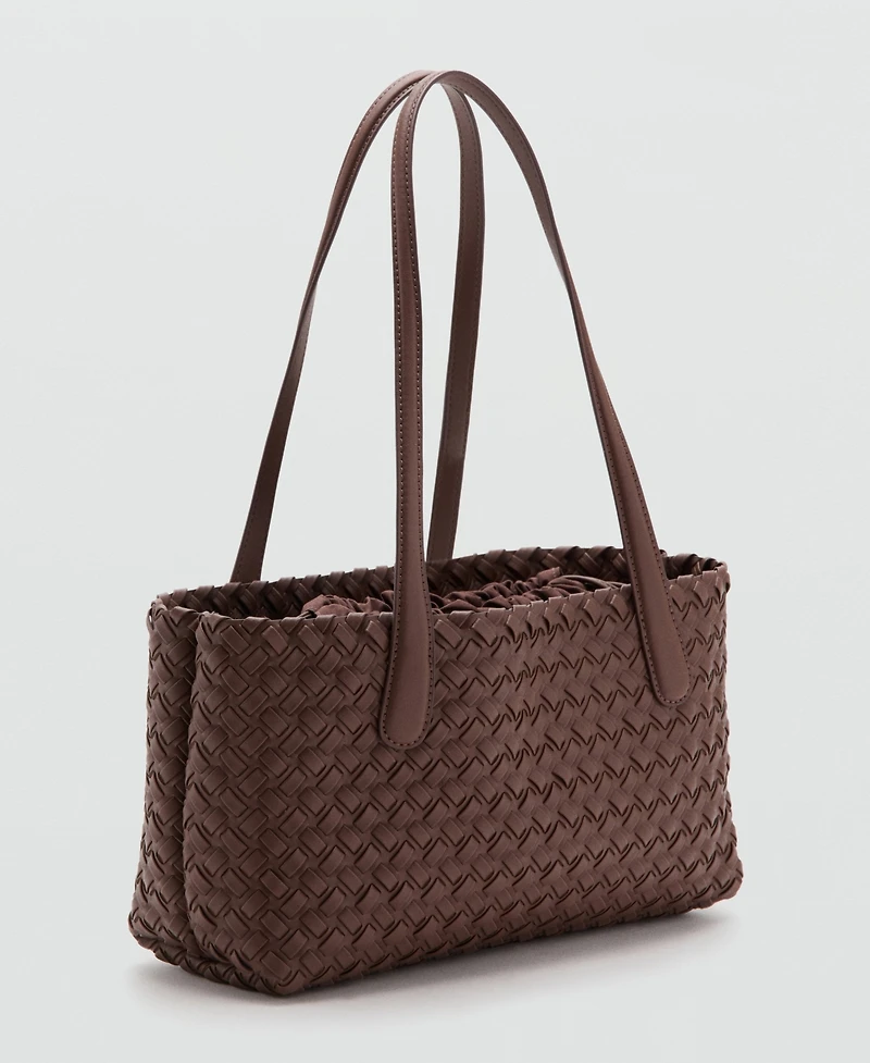 Mango Women's Braided Tote Bag
