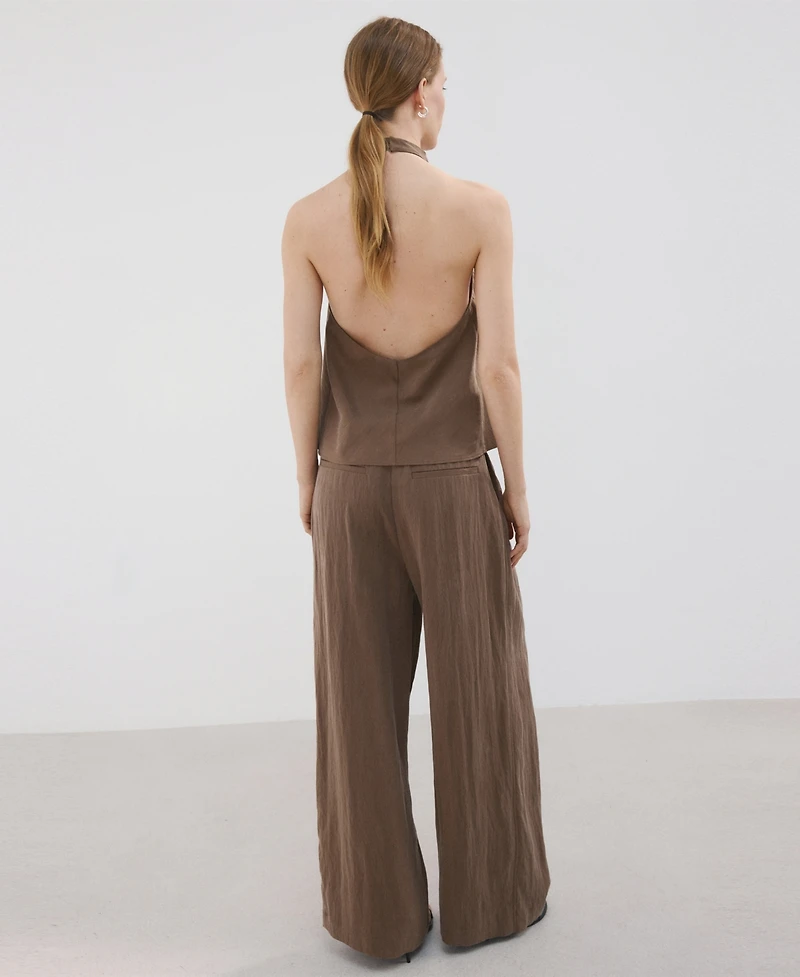 Mango Women's Straight Lyocell Pants