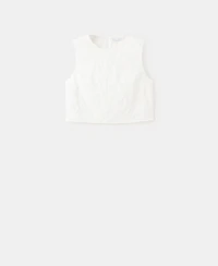Mango Women's Floral Embroidered Cotton Top