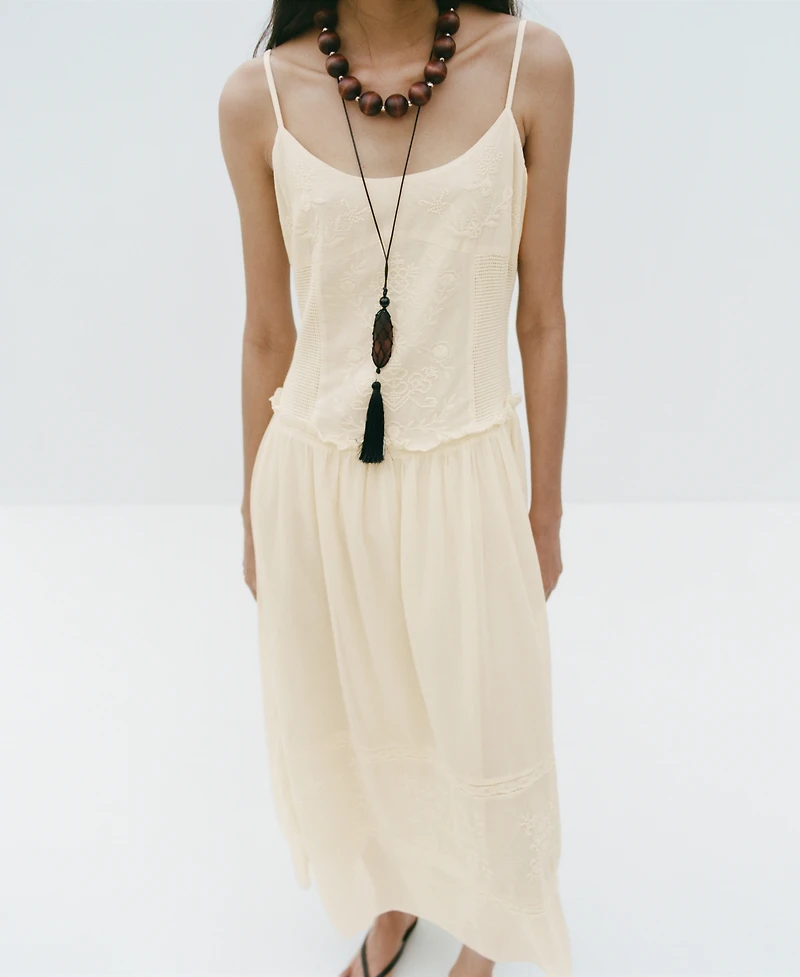 Mango Women's Embroidered Detail Dress