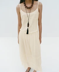 Mango Women's Embroidered Detail Dress