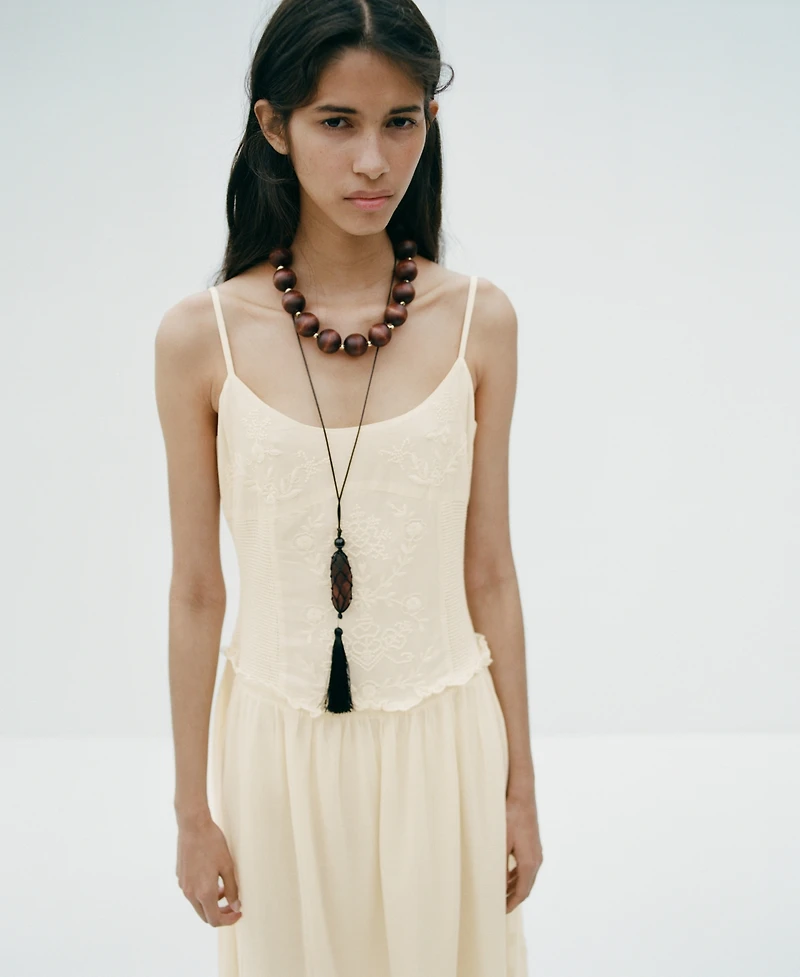 Mango Women's Embroidered Detail Dress