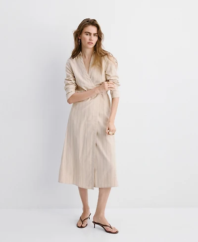 Mango Women's Striped Shirt Dress