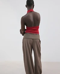 Mango Women's Halter-Neck Lyocell Top