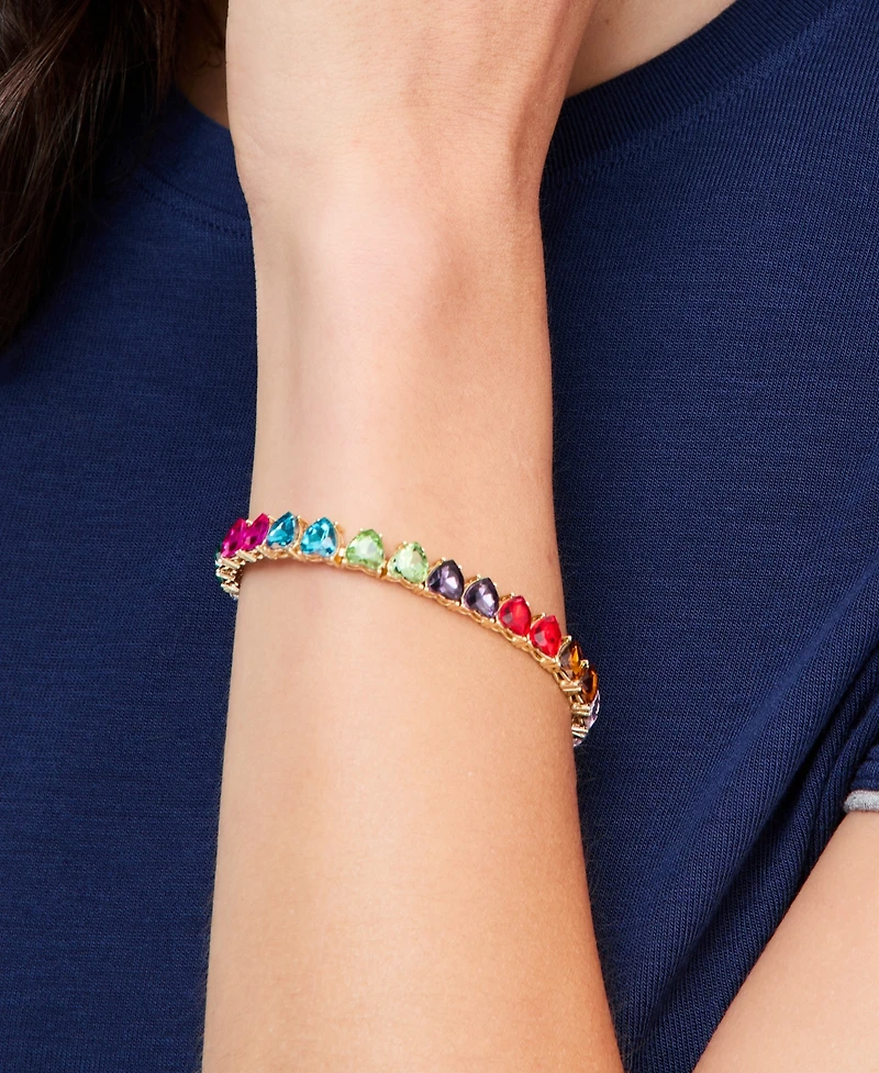 On 34th Crystal Heart Flex Bracelet, Macy's Exclusive