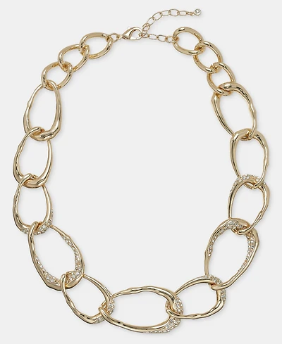 Style & Co Glass Crystal Chain Collar Necklace, Macy's Exclusive