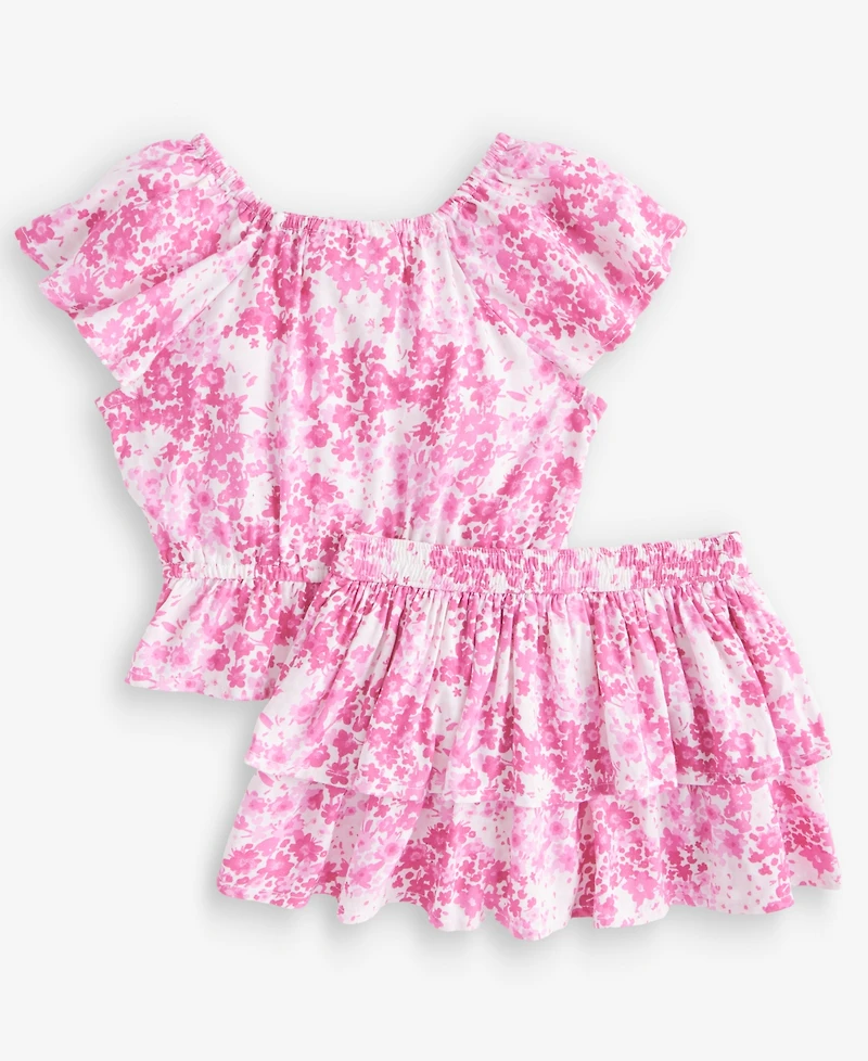 Epic Threads Girls' 12M-5T Ditsy Floral-Print Top & Skirt, 2-Piece Set, Macy's Exclusive