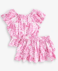 Epic Threads Girls' 12M-5T Ditsy Floral-Print Top & Skirt, 2-Piece Set, Macy's Exclusive