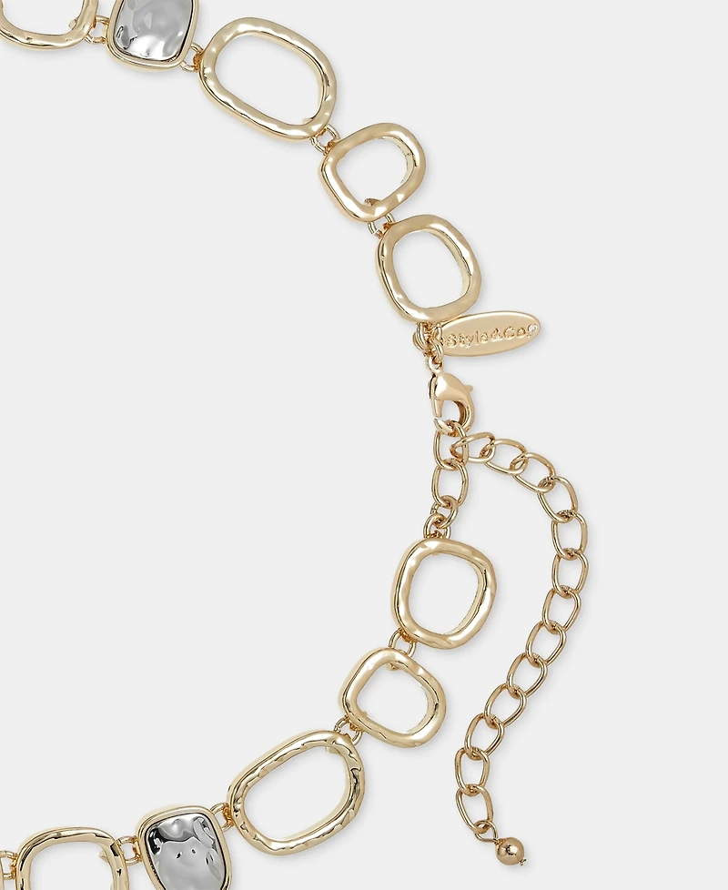 Style & Co Sculptural Disc All-Around Statement Necklace, 16" + 3" extender, Macy's Exclusive