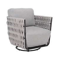 Augusta Home Nicole Rope Patio Swivel Chair