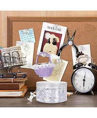 Danrong Giant Clear Jumbo Push Pins, Thumb Tacks for Bulletin Cork Board, Office School Supplies